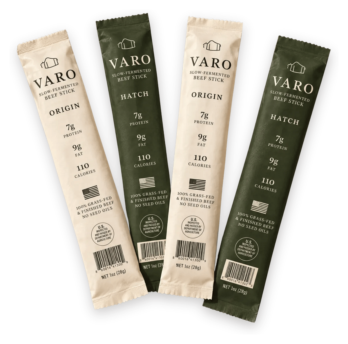 Four VARO sticks: 2 ORIGIN and 2 HATCH